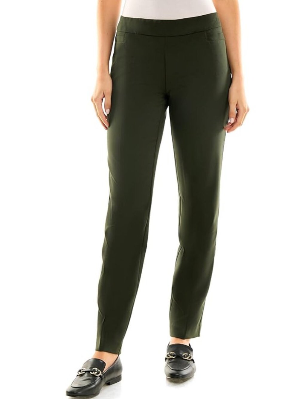 3/$50 NWT Zac & Rachel The Ultimate Fit Pants 24W Plus Size Leaf Green Pull On